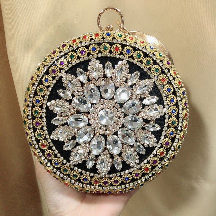 Crystal Clutch Bag Evening Purse and Diamond Wedding Bridal Shoulder Bag
