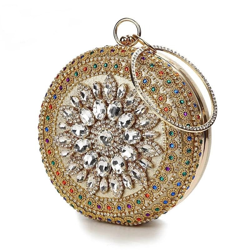 Crystal Clutch Bag Evening Purse and Diamond Wedding Bridal Shoulder Bag