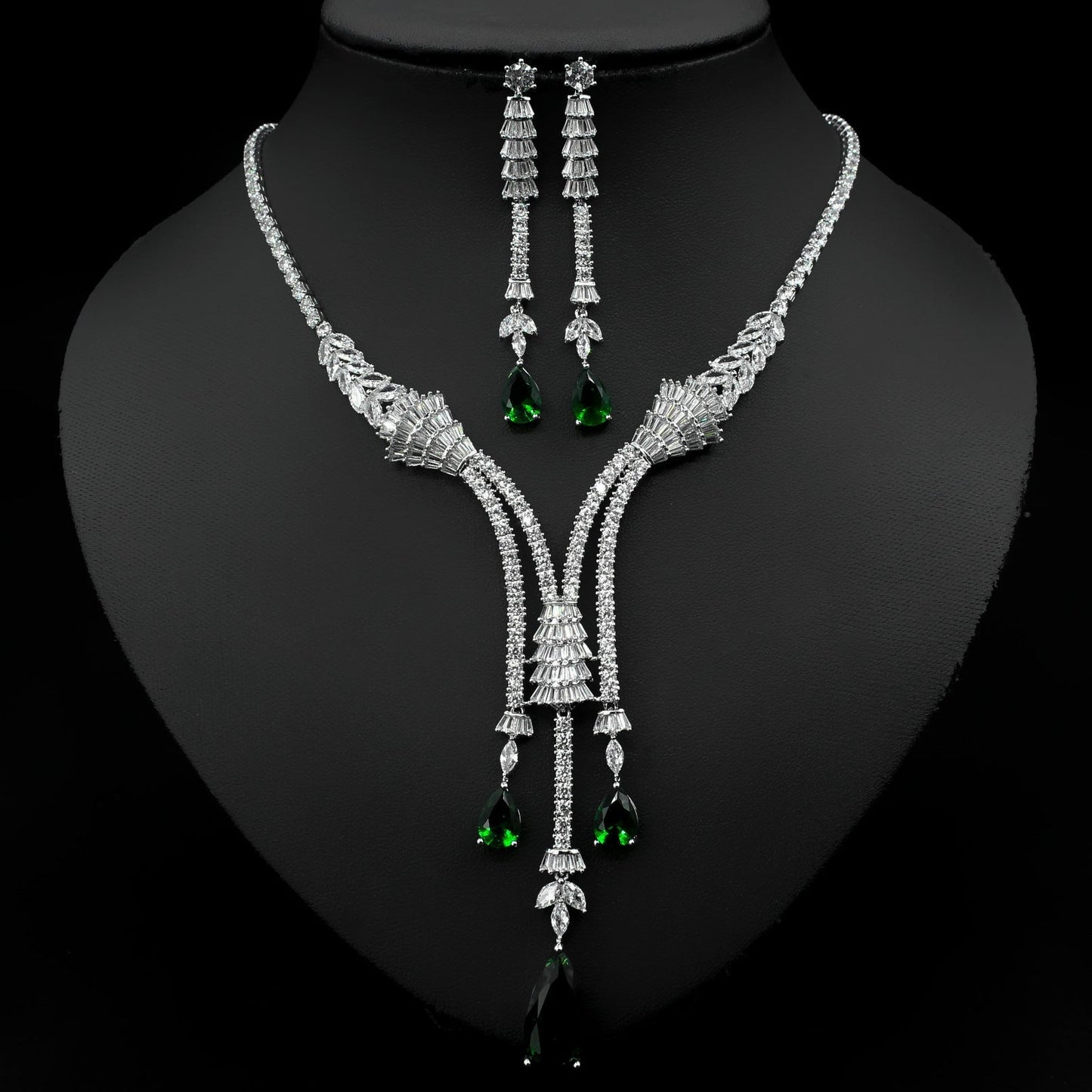 Cubic Zirconia Wedding Jewelry Sets Personalized Necklaces