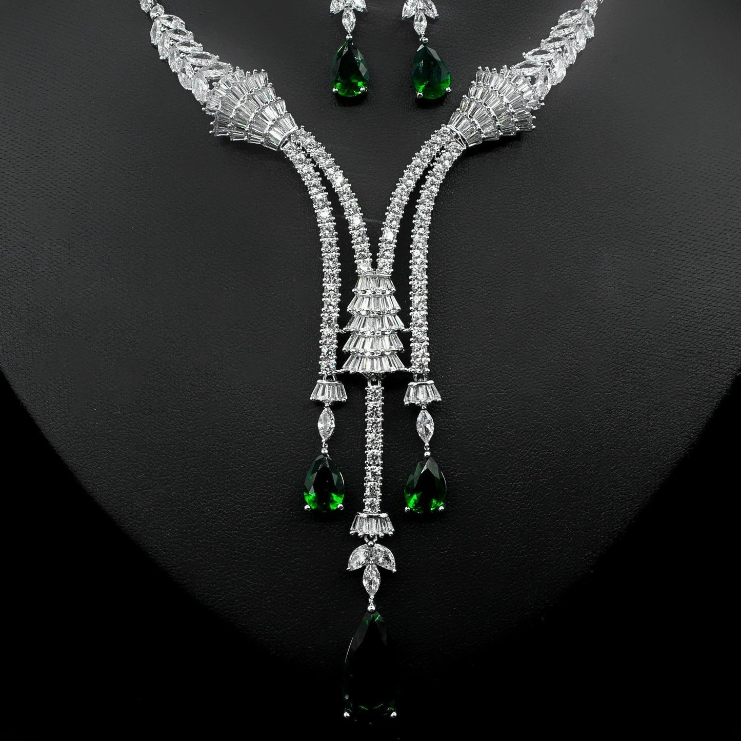 Cubic Zirconia Wedding Jewelry Sets Personalized Necklaces