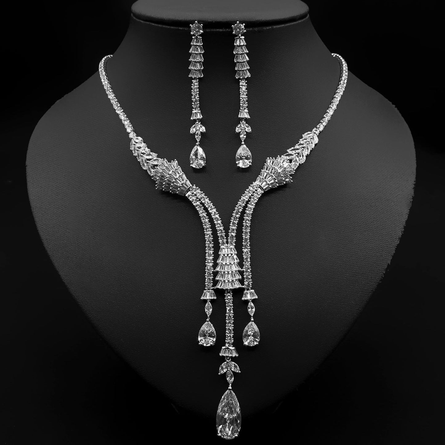 Cubic Zirconia Wedding Jewelry Sets Personalized Necklaces
