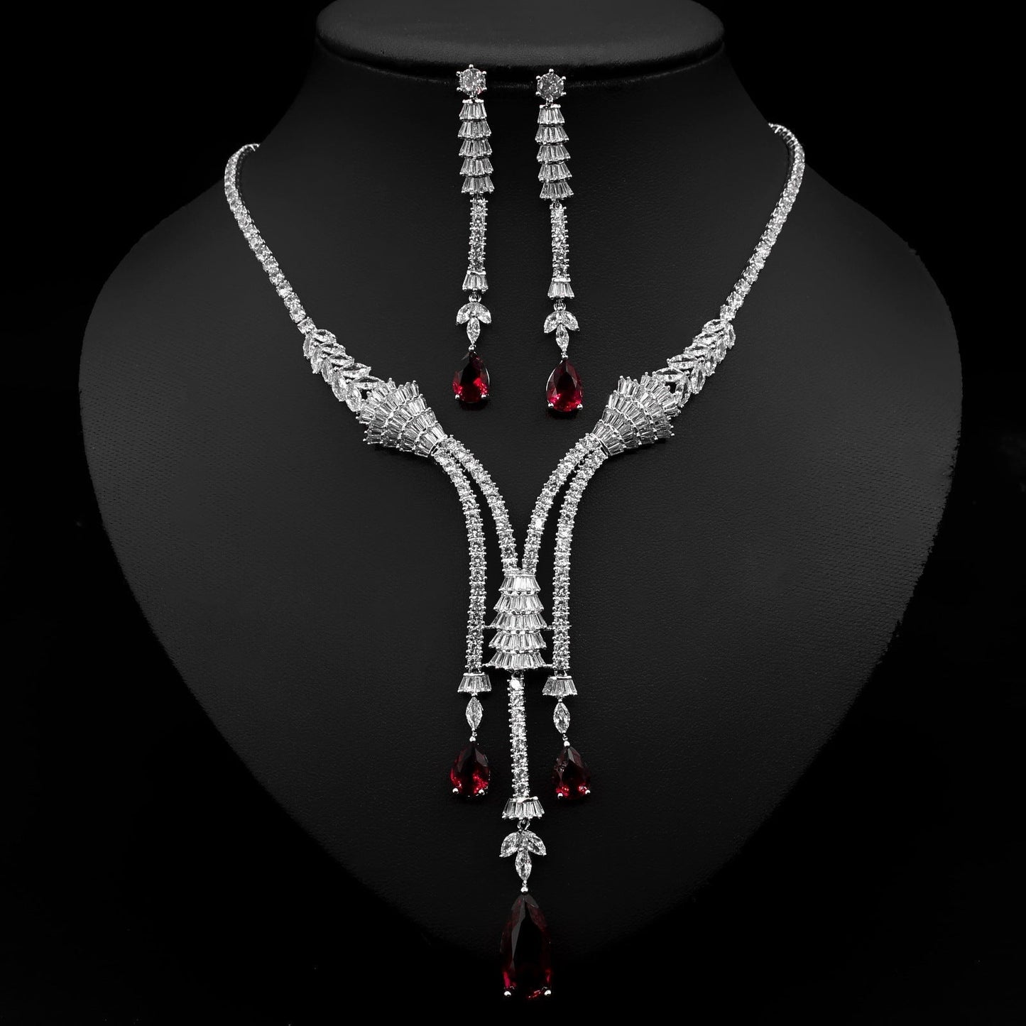 Cubic Zirconia Wedding Jewelry Sets Personalized Necklaces