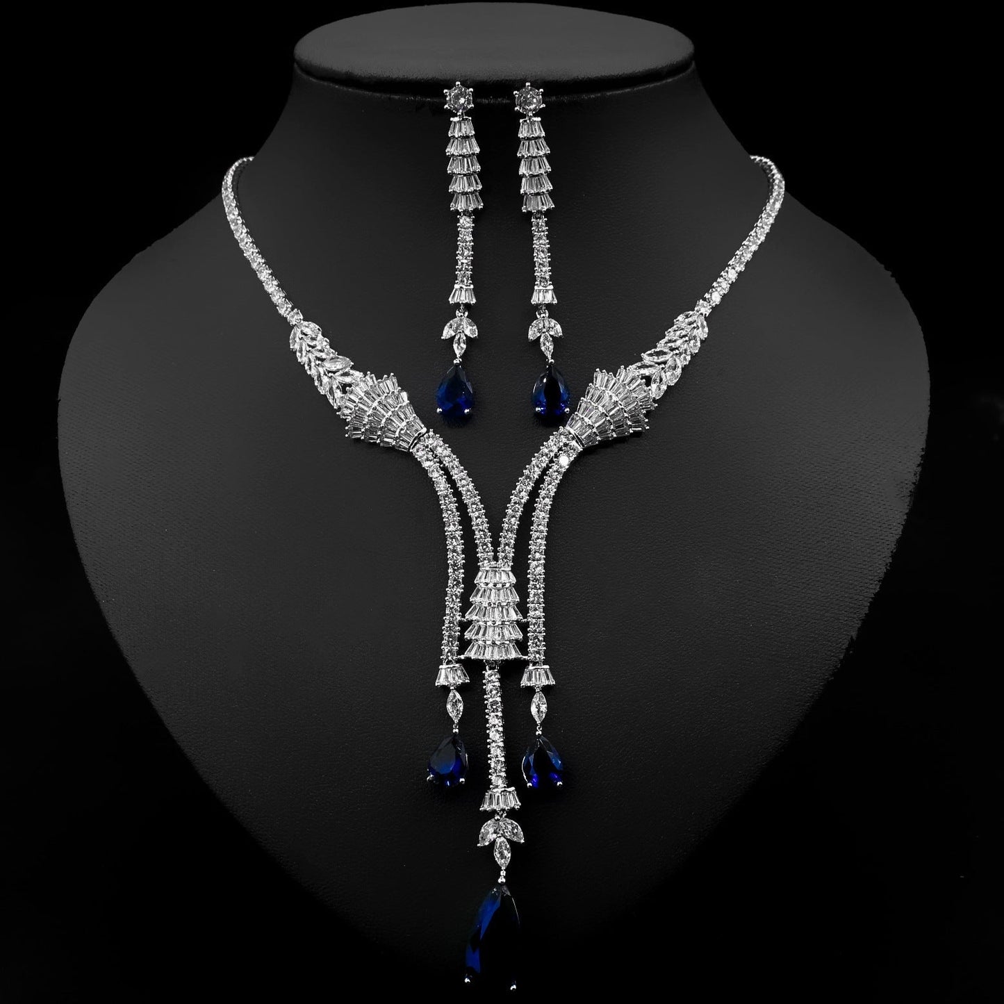 Cubic Zirconia Wedding Jewelry Sets Personalized Necklaces