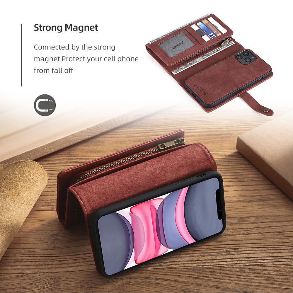 Detachable Wallet PU Leather Phone Case Cover For Samsung IPhone