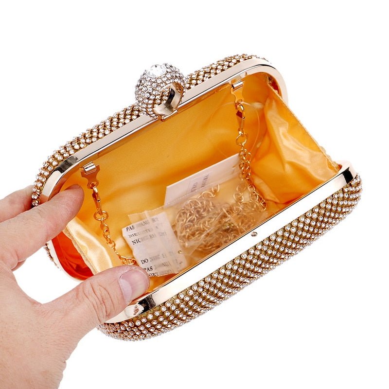 Evening Clutch Bags Diamond With Chain