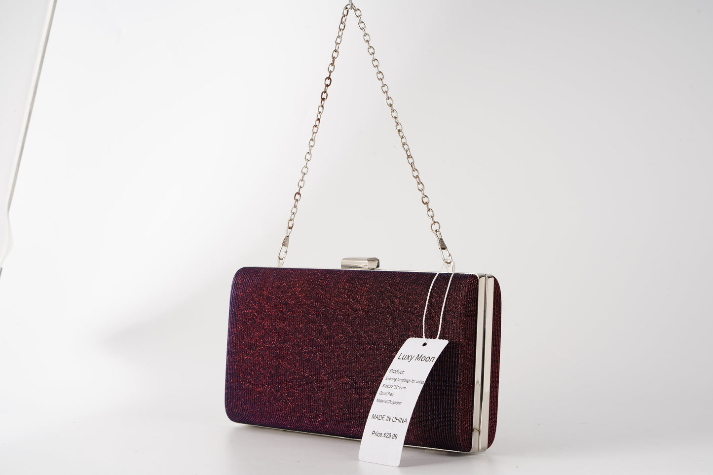 Evening Handbags for ladies Women Party Clutch Dinner Bag Chain Purse Crossbody Bag Handbag Shoulder Bag Evening Bag (Color:Red)
