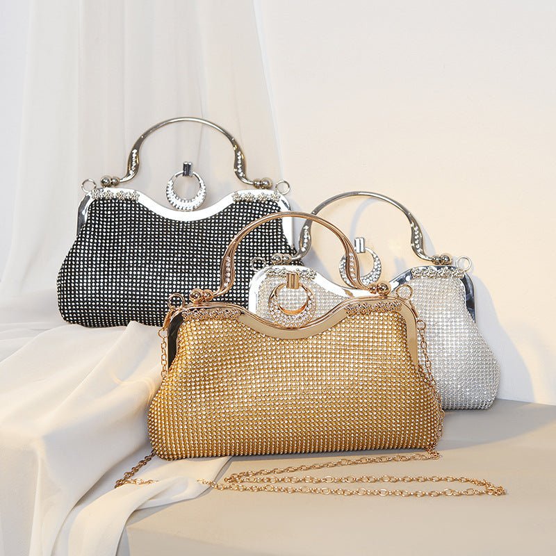 Exquisite Diamond-encrusted Evening Bag with Handle