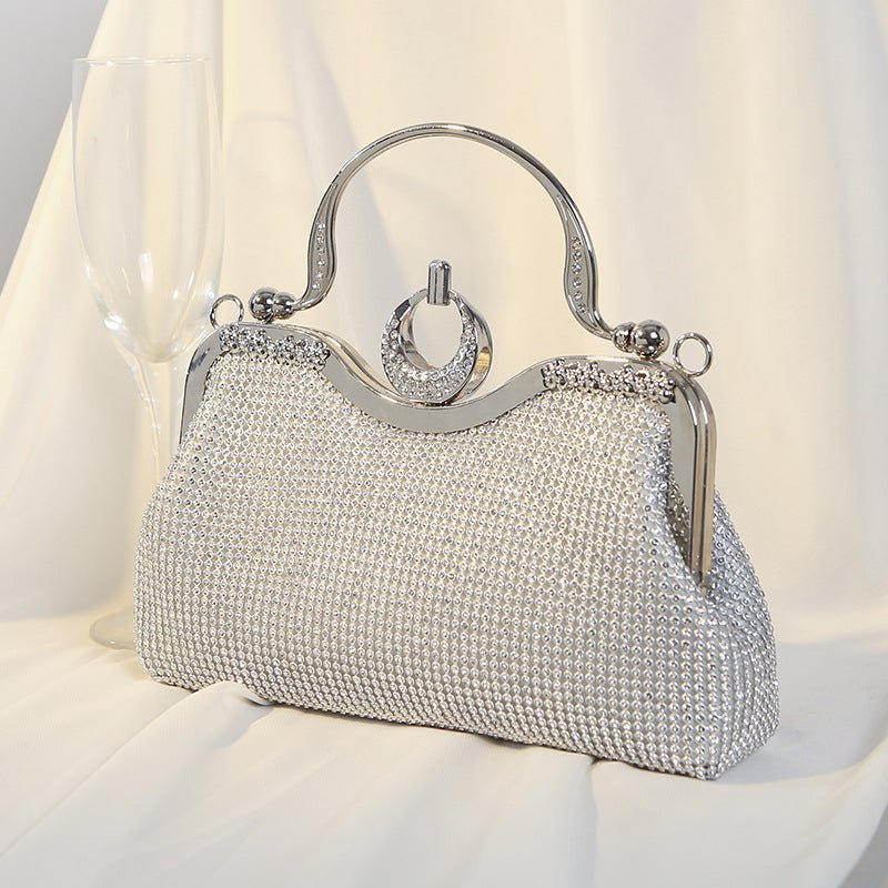 Exquisite Diamond-encrusted Evening Bag with Handle