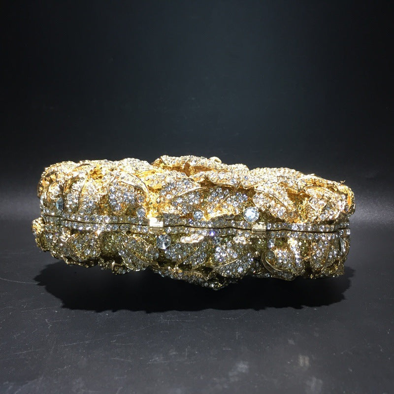 Exquisite Rhinestone Clutch Flower Purse For Wedding