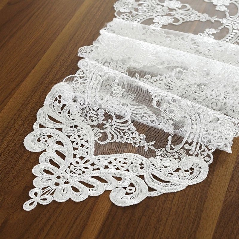 Farmhouse Table Runner Elegant Lace Party Wedding Table Covers