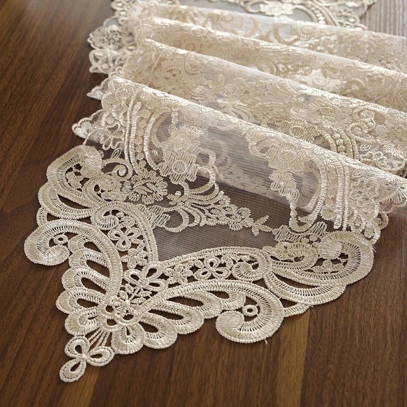 Farmhouse Table Runner Elegant Lace Party Wedding Table Covers