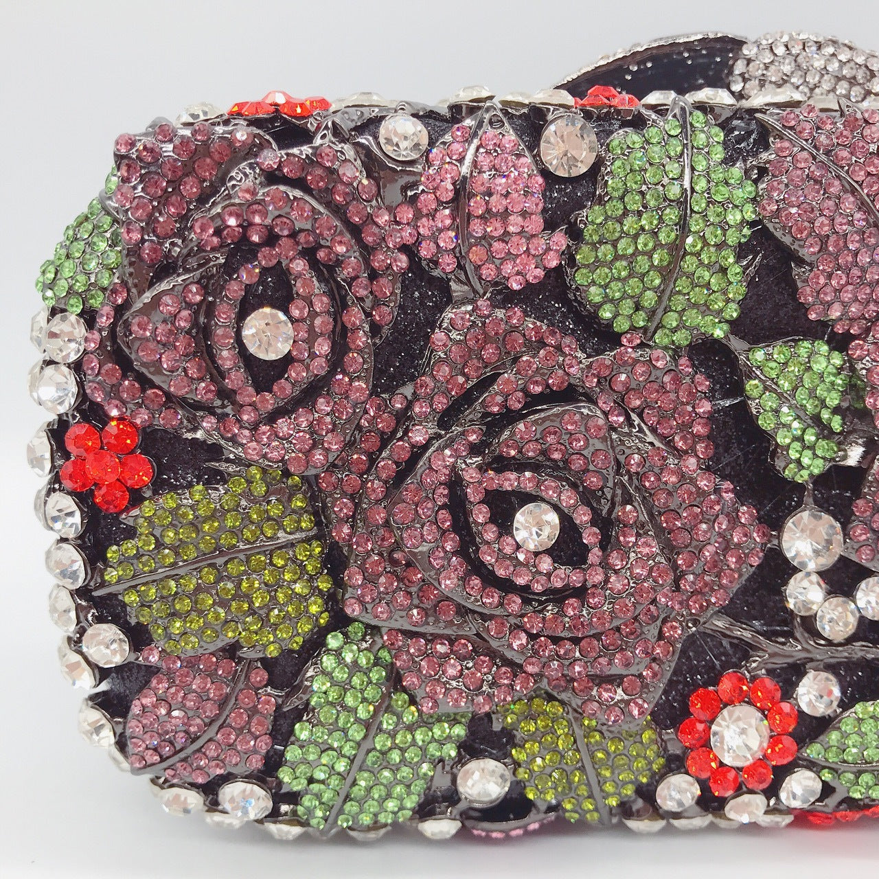 Floral Crystal Clutch Purse for Wedding Guest