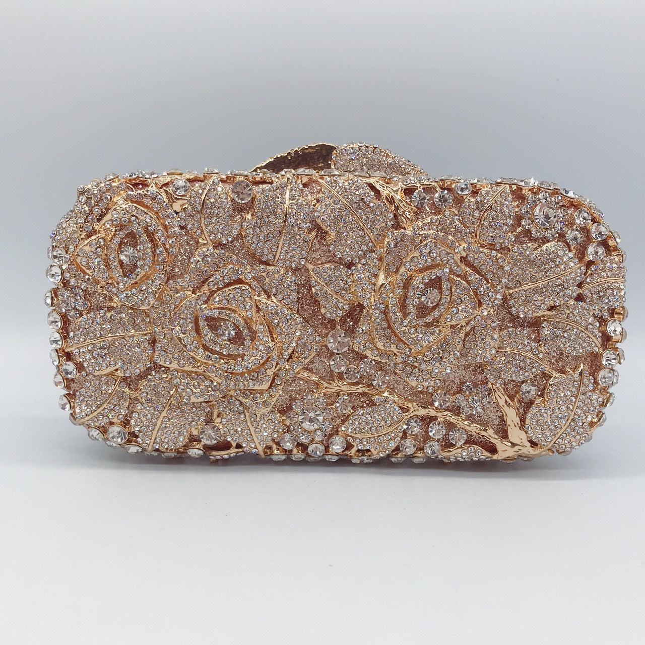 Floral Crystal Clutch Purse for Wedding Guest