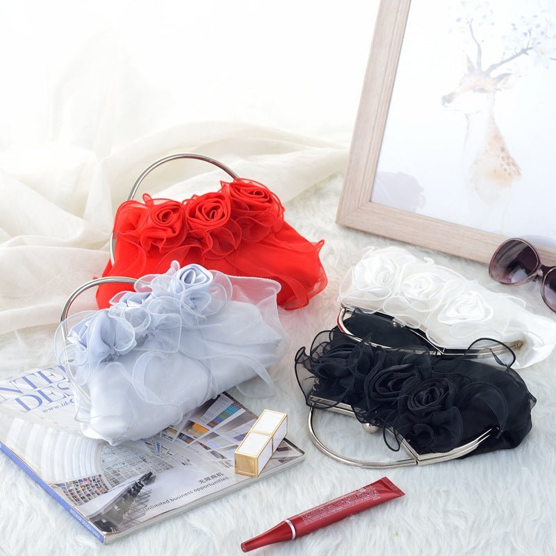 Handbags Pouch for Wedding Elegant Bridal Flower Evening Clutch Bag