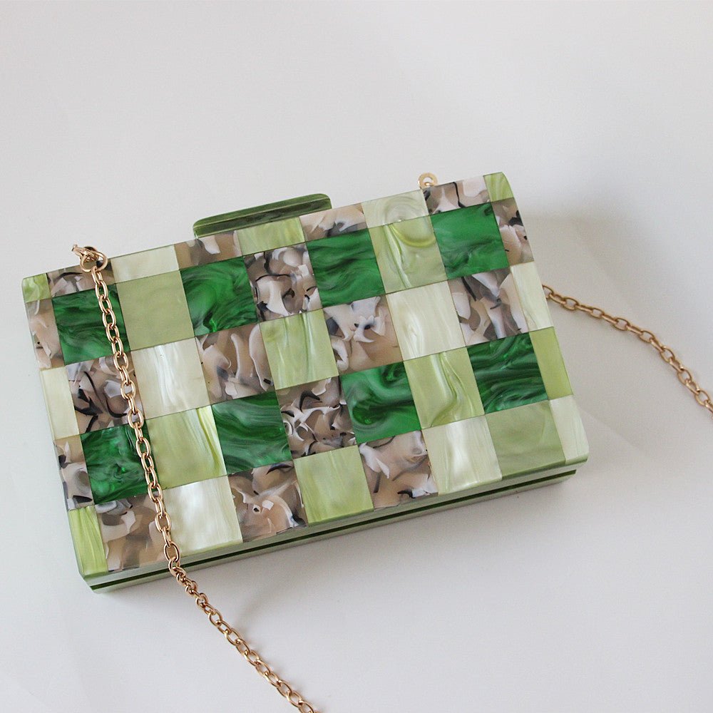 Handmade Acrylic Clutch Bag for Lady Evening Party Shoulder Handbags