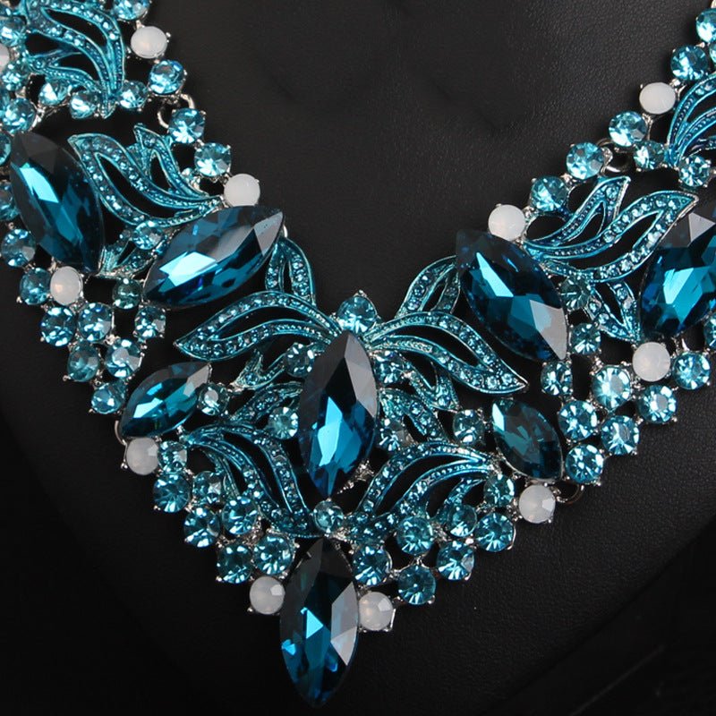Heart Necklace Crystal Jewelry Sets