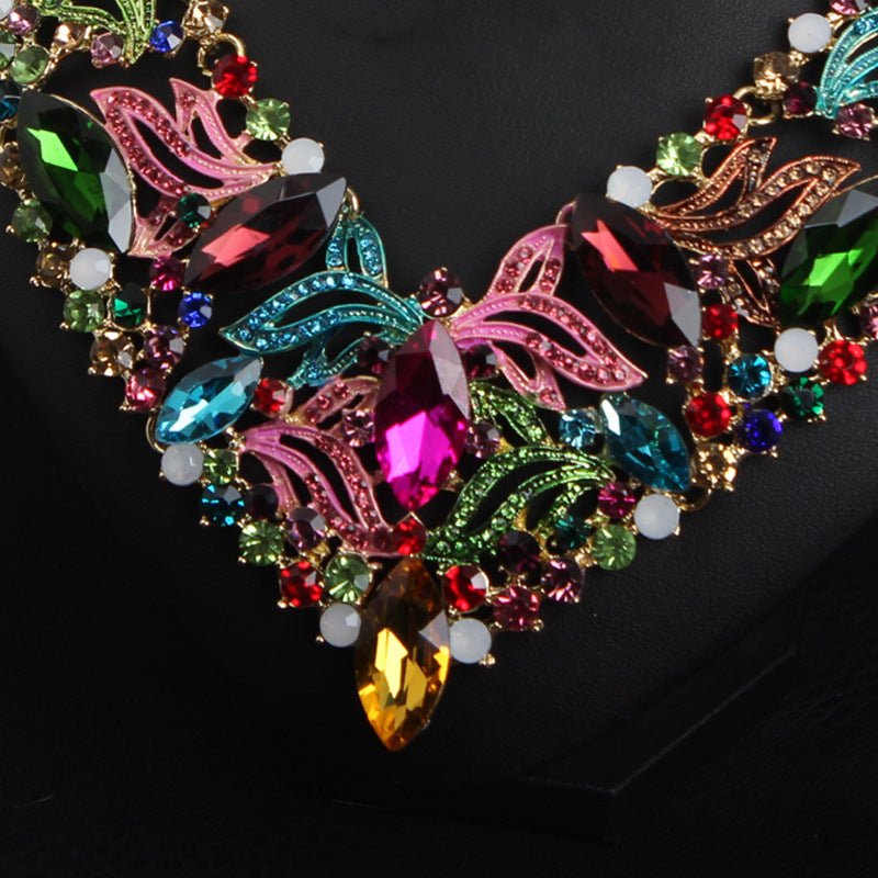 Heart Necklace Crystal Jewelry Sets