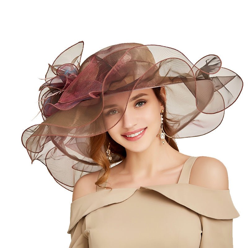 Huge Flowers Elegant Derby Fascinator Hat