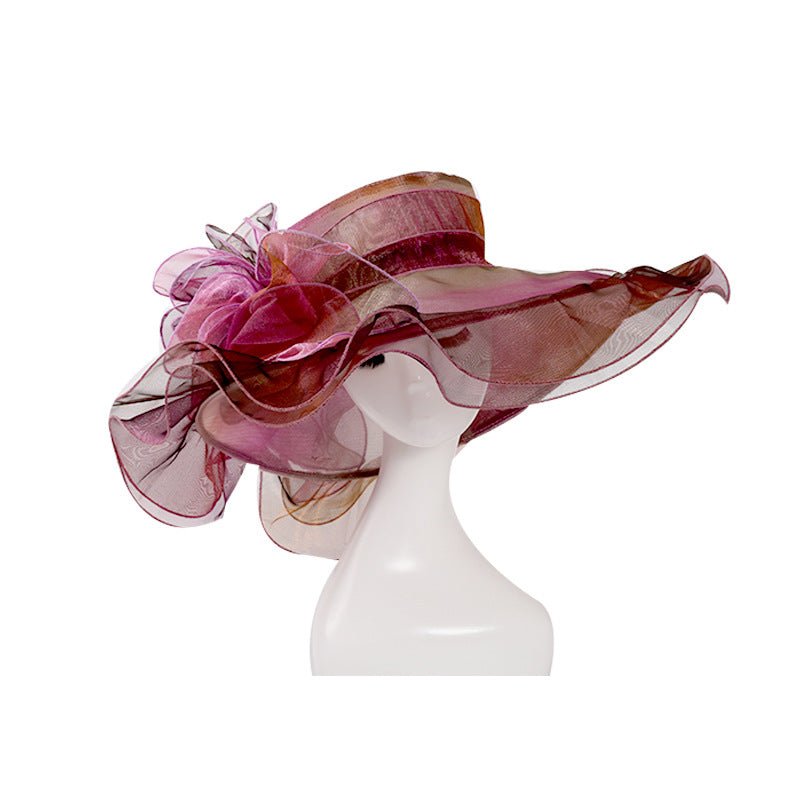 Huge Flowers Elegant Derby Fascinator Hat