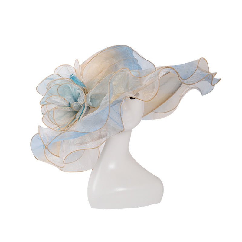 Huge Flowers Elegant Derby Fascinator Hat