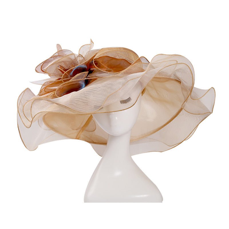Huge Flowers Elegant Derby Fascinator Hat