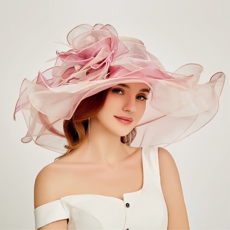 Huge Flowers Elegant Derby Fascinator Hat