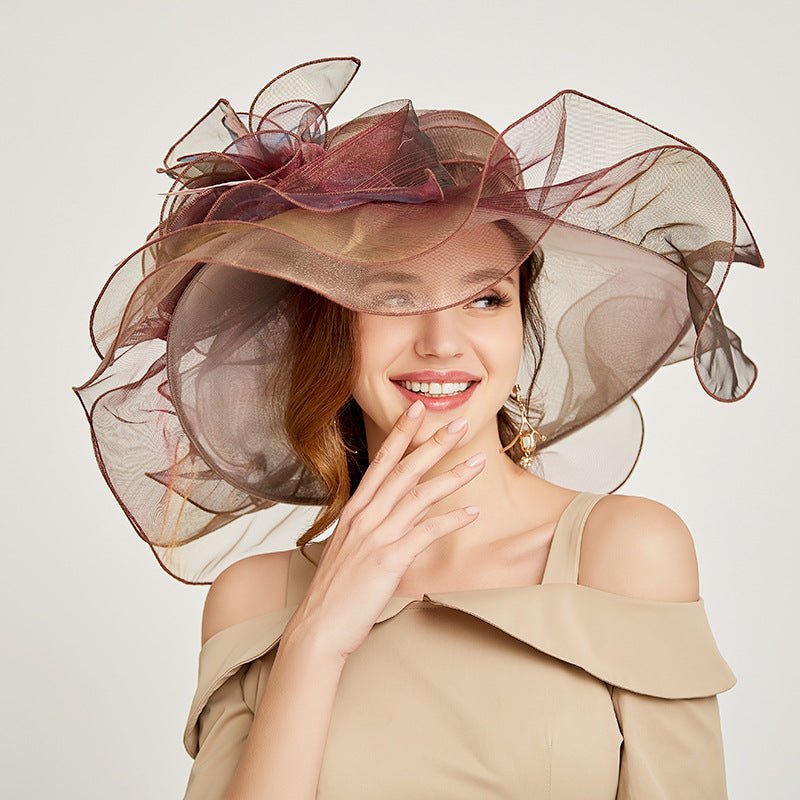Huge Flowers Elegant Derby Fascinator Hat
