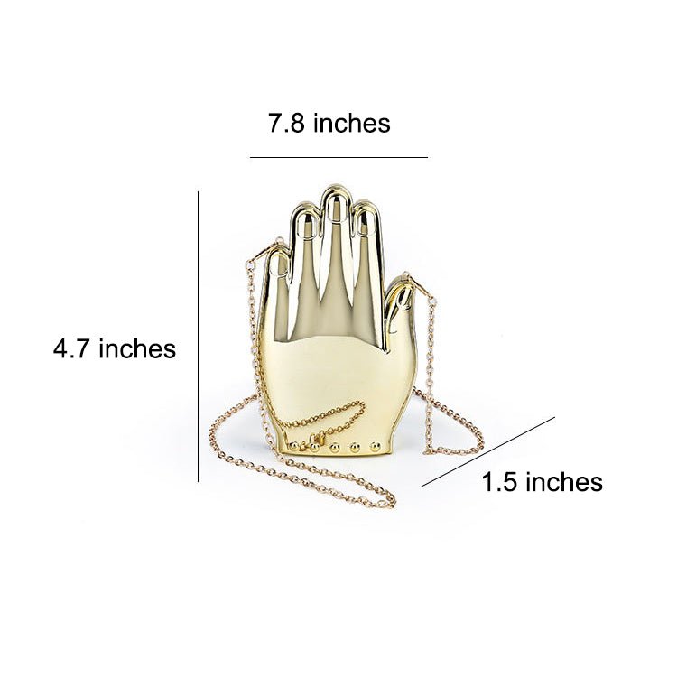 Ladies Palm Shape Acrylic Clutch Bag