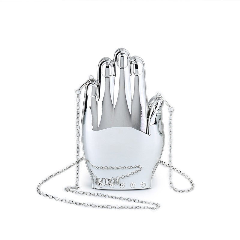 Ladies Palm Shape Acrylic Clutch Bag