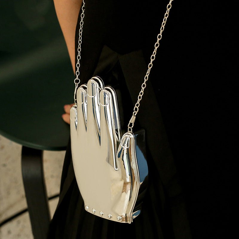 Ladies Palm Shape Acrylic Clutch Bag