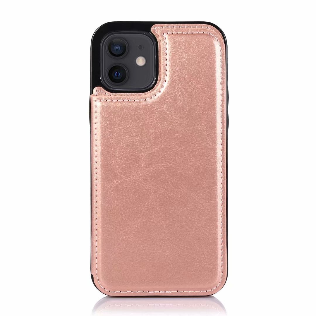 Leather Cover Card Slots Wallet Case For iPhone