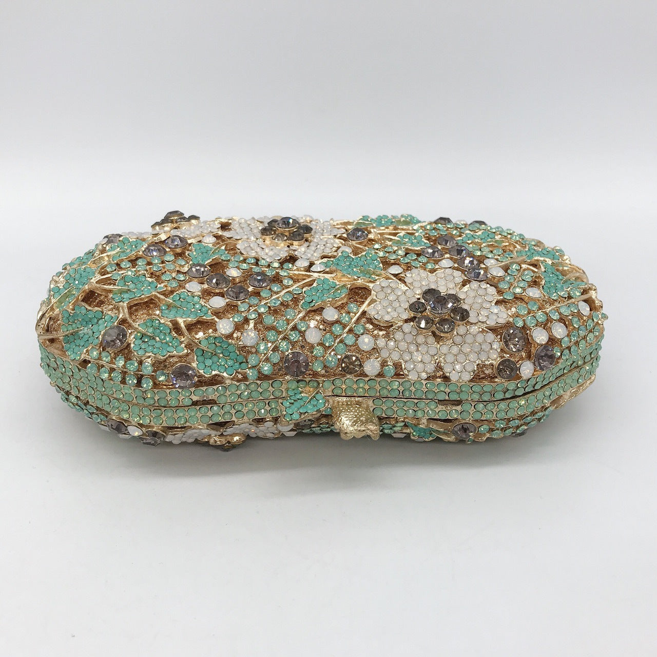 Luxury Green Clutch Floral Purse With