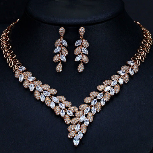 Party Necklace Cubic Zirconia Wedding Jewelry Sets