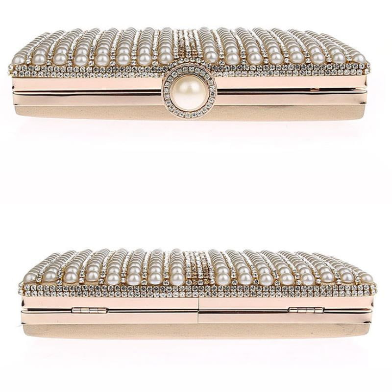 Pearls Evening Bags Full Embroidery Clutch