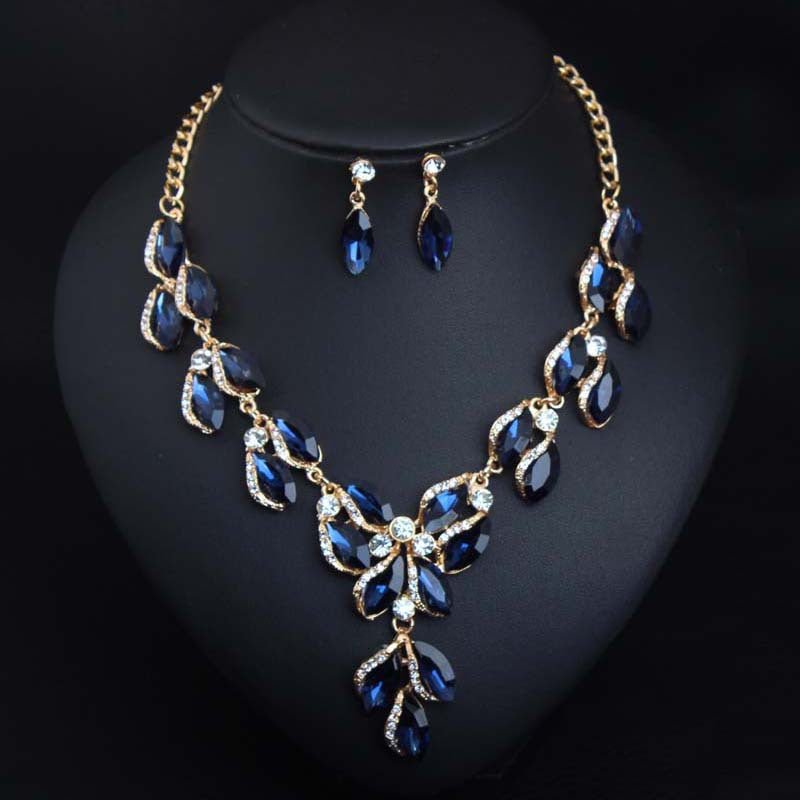 Pendant Crystal Wedding Jewelry Sets