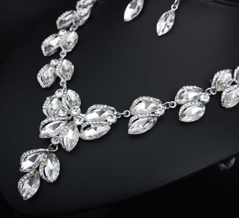 Pendant Crystal Wedding Jewelry Sets