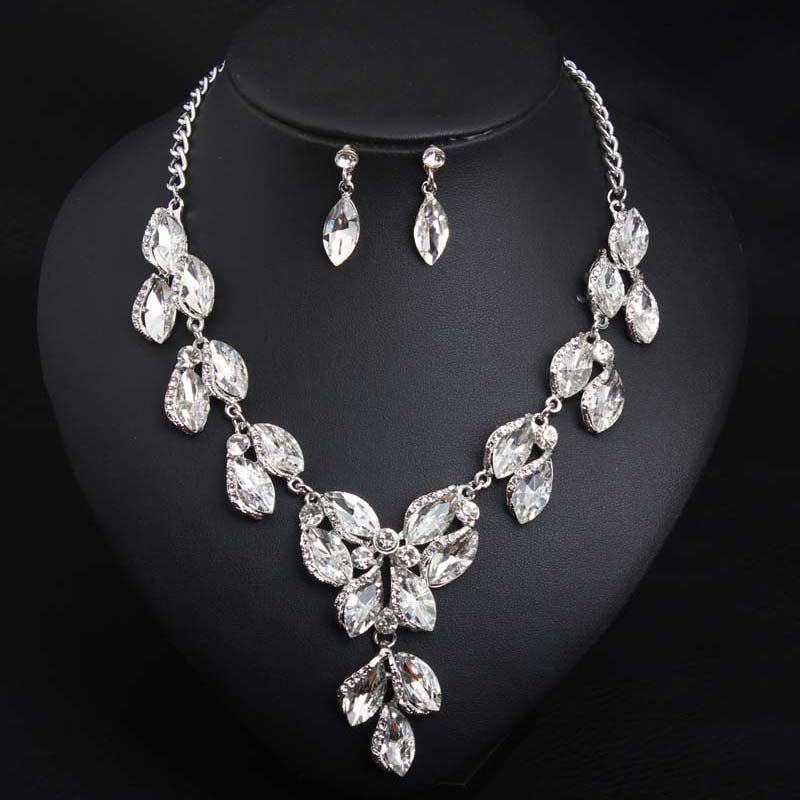 Pendant Crystal Wedding Jewelry Sets