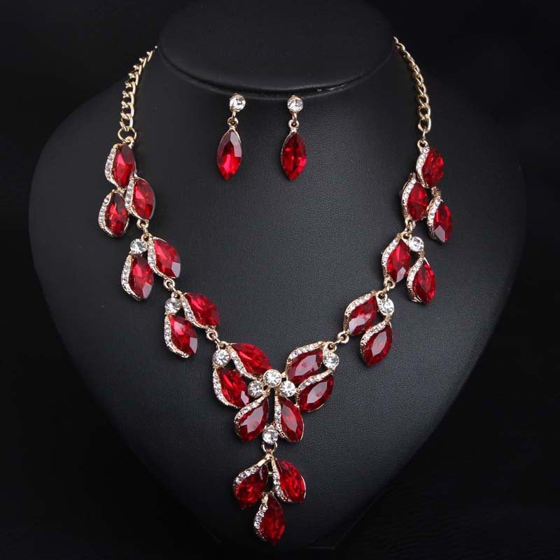 Pendant Crystal Wedding Jewelry Sets
