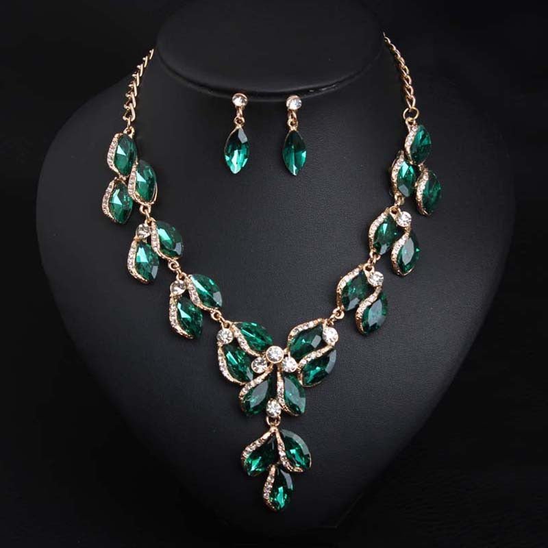 Pendant Crystal Wedding Jewelry Sets