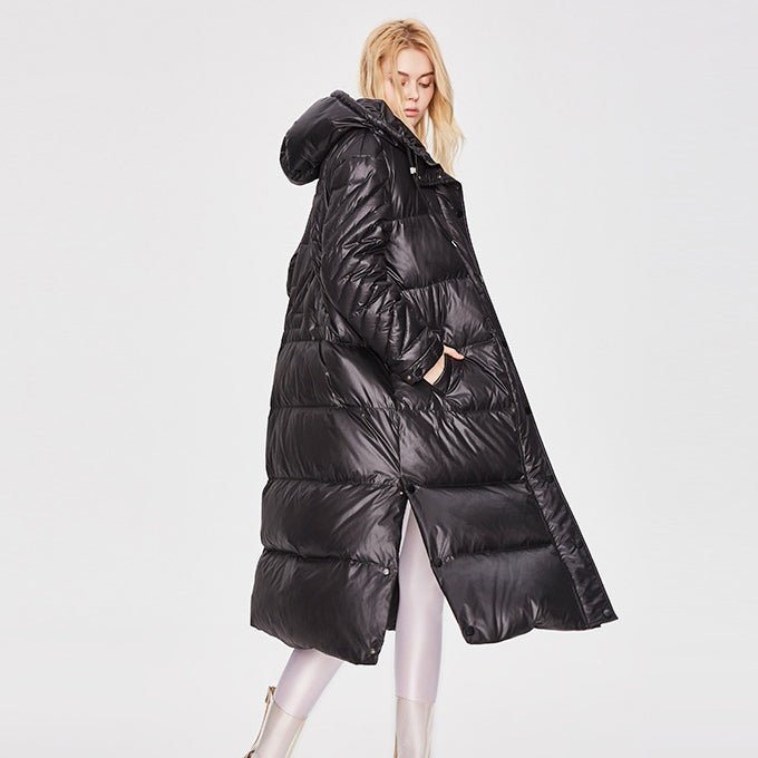 Puffer Quilted Long Coat Womens