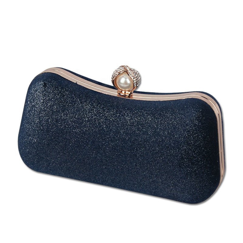 Pure Color Velvet Party Clutch Purse