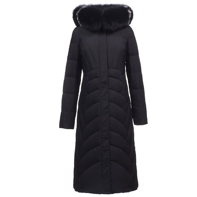 Real Fox Fur Hood Puffer Coats For Women
