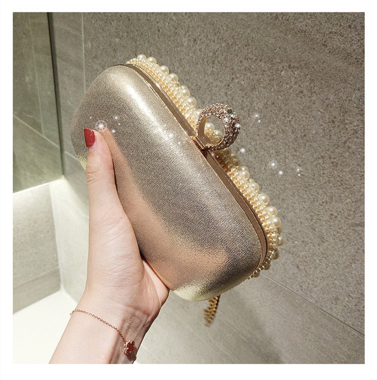 Rhinestone Beaded Tassel Evening Clutch