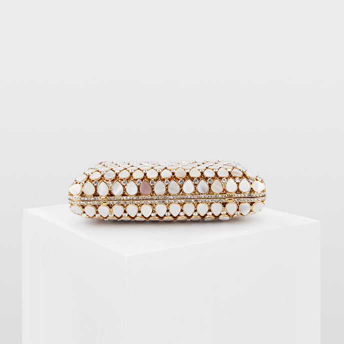 Shell Gold Clutch Purse for Wedding Guest