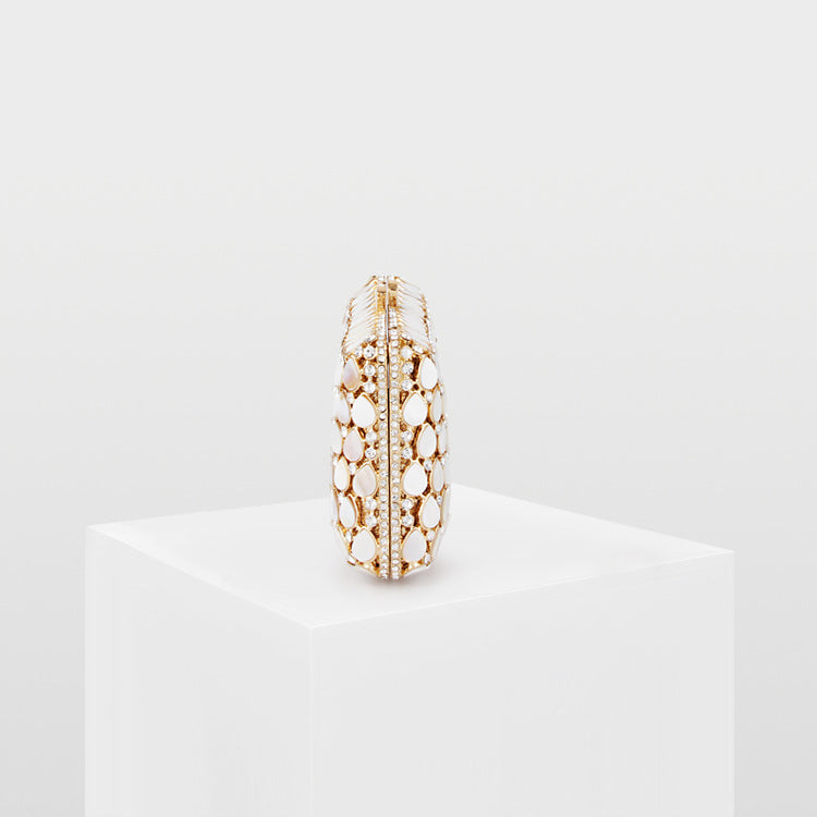 Shell Gold Clutch Purse for Wedding Guest