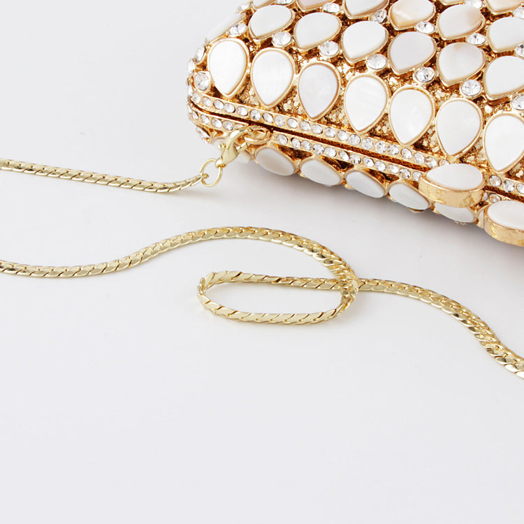 Shell Gold Clutch Purse for Wedding Guest