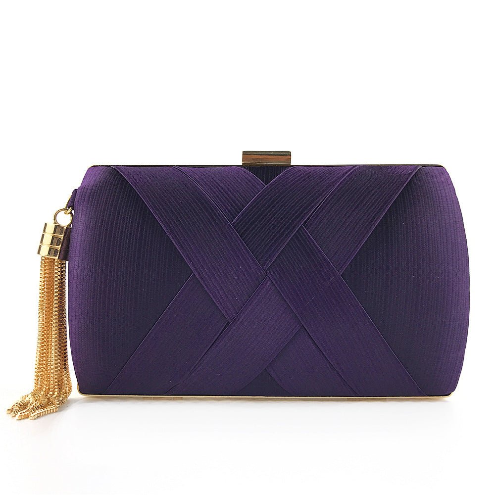 Silk Evening Bag Shinny Clutch