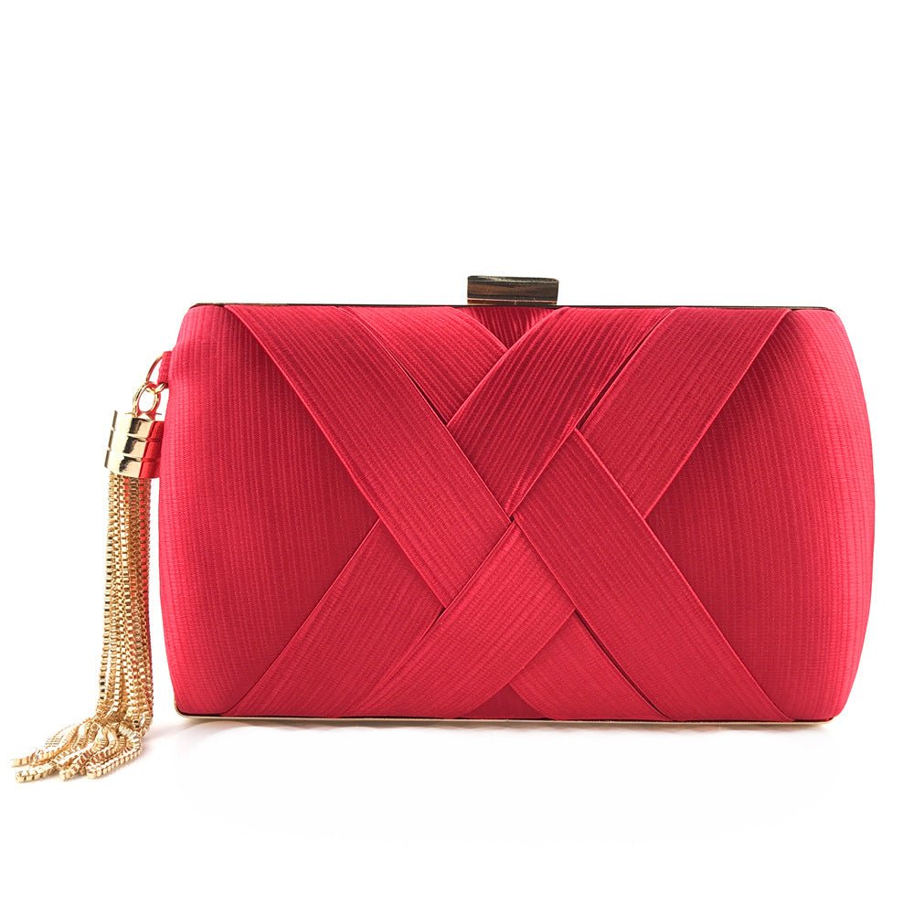 Silk Evening Bag Shinny Clutch