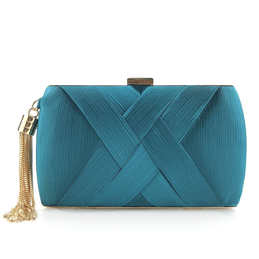 Silk Evening Bag Shinny Clutch