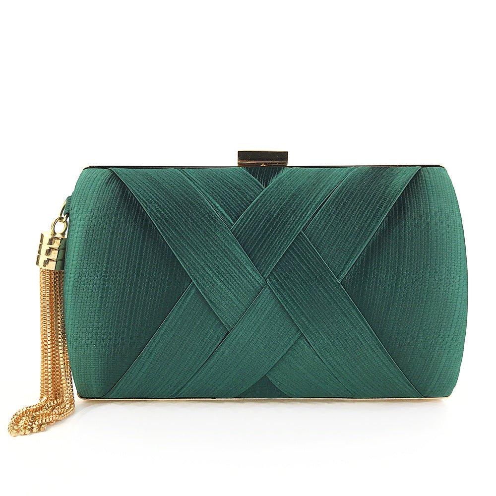 Silk Evening Bag Shinny Clutch